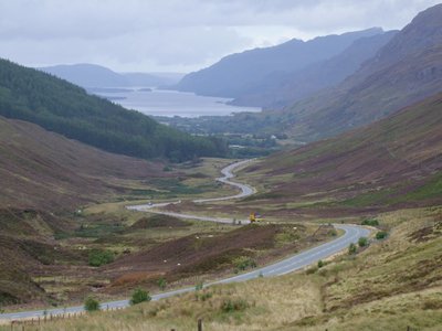 The extraordinary view to Loch Maree on the A832 near Achnasheen