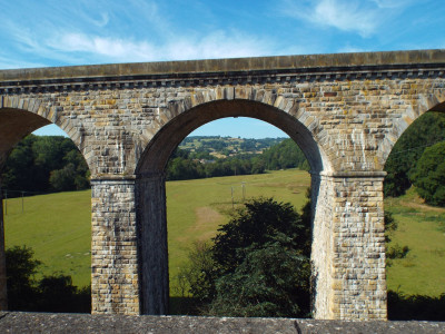 View through the Chirk rail bridge from Chirk Aqueduct