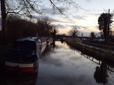 Canal sunset in Wrenbury.