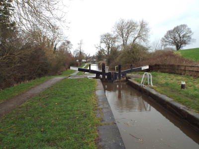 Top of Grindley Brook Flight, looking from lock 4 to 5