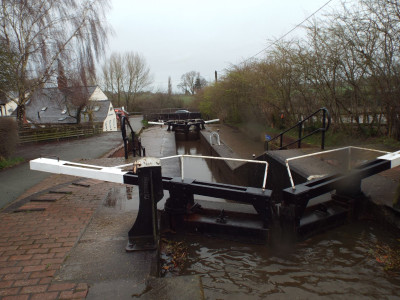 Grindley Brook staircase, looking from lock 1 to 2