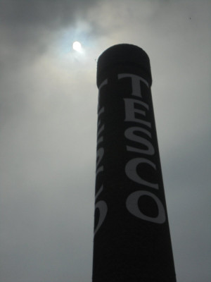 Yes the only supermarket in the united kingdom with its name emblazoned on a former munitions factory chimney.