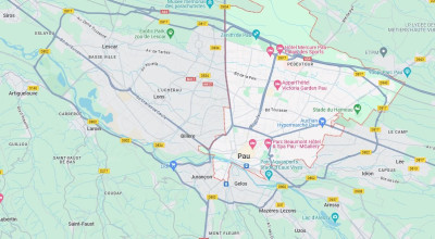 Pau City in France - googlemaps