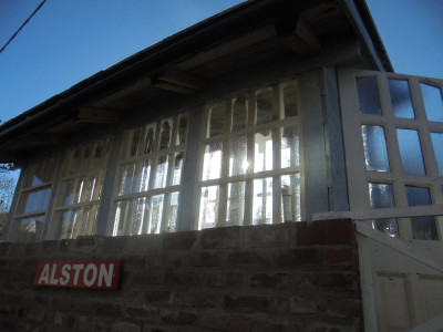 The morning sun filtered through<br />The Signal box homage.