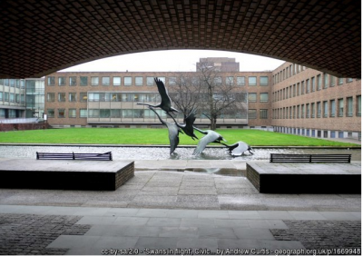 swans in Flight David Wynne, 1968