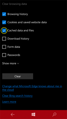 Edge Cache and Data Files Option