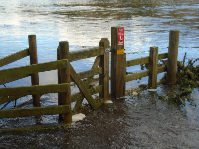 Wellies needed for the kissing gate