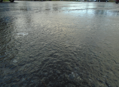water over ice