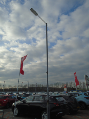 Sky, Street light, Flags and a couple of brand new MGEV's