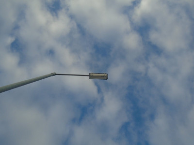 just the sky and the streetlight!