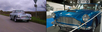The two colours of DSW177 Aston Martin DB4 1960
