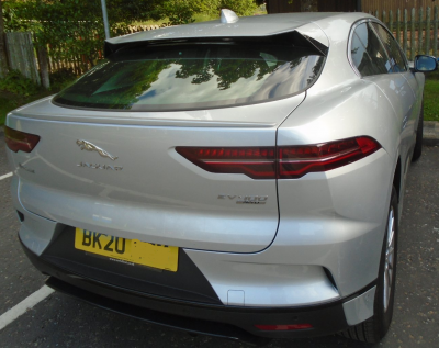 rear end I-Pace   has EV 400 on right side