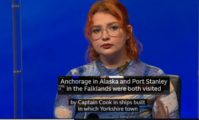 Manchester Captain Alice Irving about to incorrectly answer Hull
