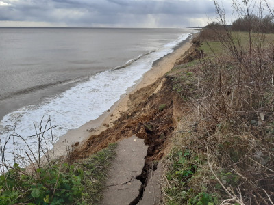 Covehithe crumbling - own work