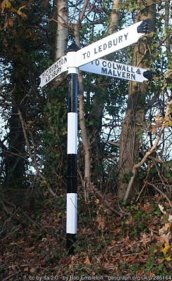 Finger-post Old Colwall Hererfordshire