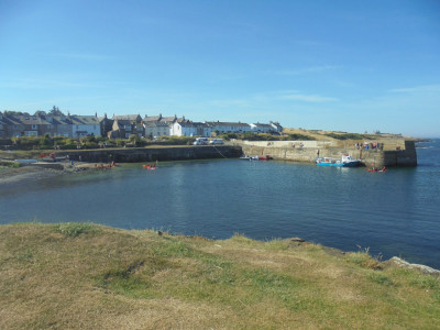 Craster Harbour being a swimming pool
