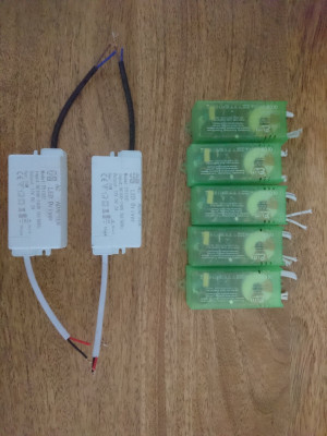 The old ones cut out to maximise wiring length to fit the new ones to and the 2 faulty ones!!