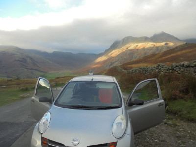 Micra doing a bit of mountain climbing in the Lakes