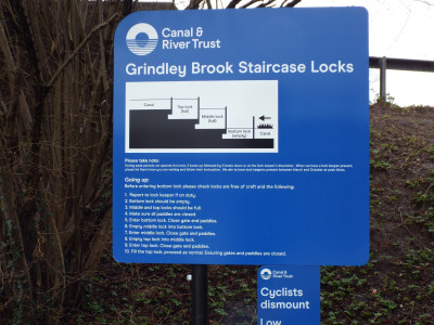 Grindley Brook instructions for ascending the staircase