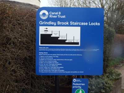 Grindley Brook instructions for descending the staircase
