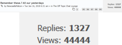 44444 views up on the thread