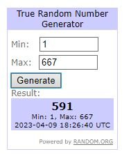 Generated number