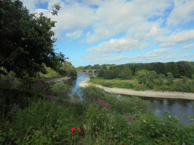 Downstream towards the border bridge