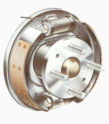 Drum brake, 'How A Car Works' - Fair use.