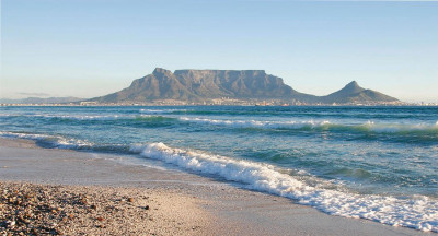 Table Mountain from Bloubergstrand Beach Cape Town