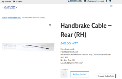 Screenshot  <br />https://www.cleevelyev.co.uk/ev/nissan/leaf-ze0/handbrake-cable-rear-rh/