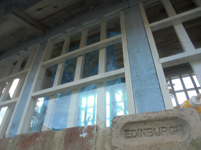 Test window no 3<br />Glazed in 3mm Acrylic sheet<br />Sandwiched between the horizontal and vertical bars