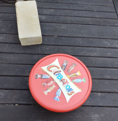 Celebrations lid before - own work