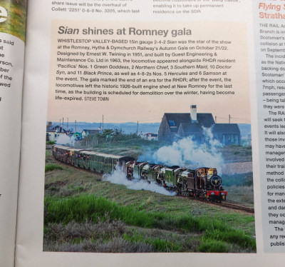 (c) Steam Railway magazine Issue 551