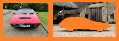 Wrong Gravel   Anglia Car Auctions Ferrari 308 GT4<br />Right Gravel Car and classic Lotus Elite