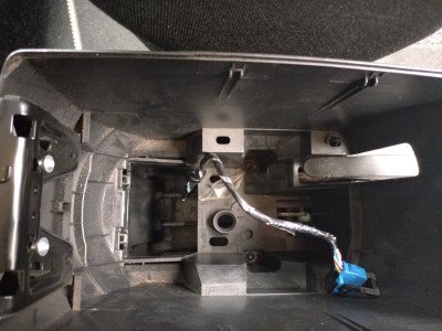 Inside the armrest
