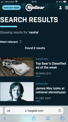 Top Gear search