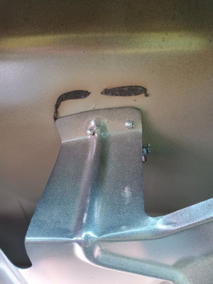 Black sealant (and pop rivets - explained below)
