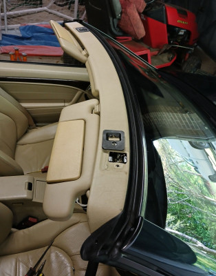 Trim rail in place at top of windscreen - own work