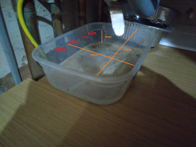 The amount of water collected overnight