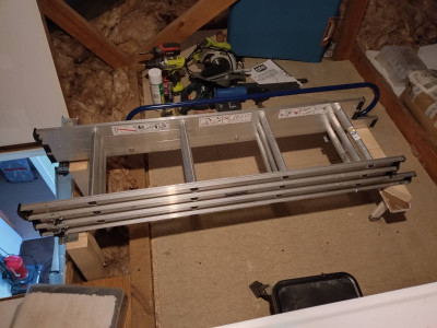 Ladder stowed