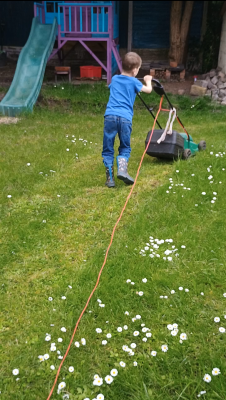 Young mower driver